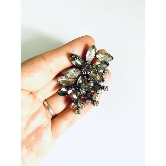 VTG RHINESTONE BROOCH Aurora Borealis - Picture 4 of 8